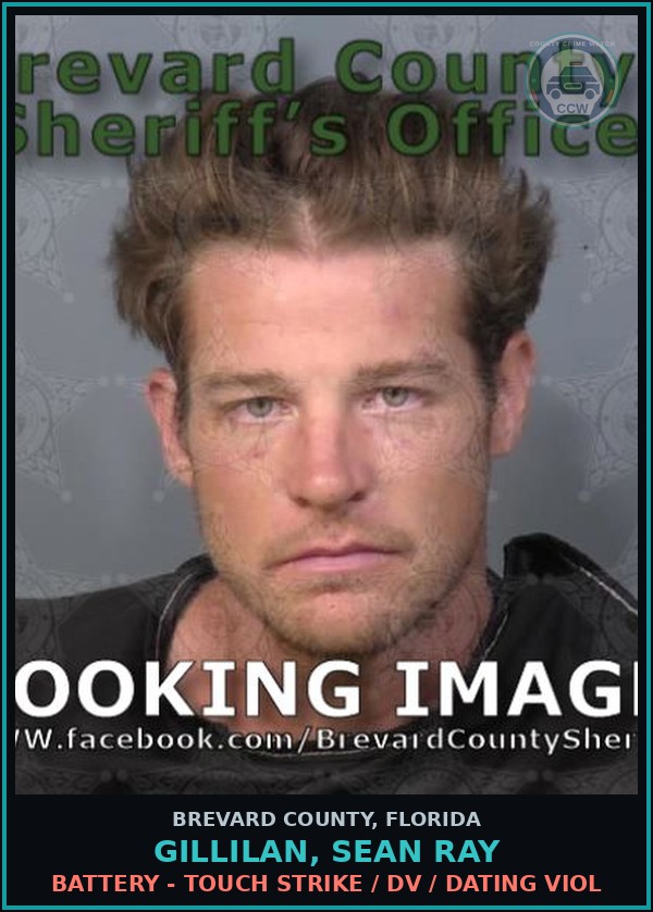 Booking mugshot of GILLILAN, SEAN RAY in Brevard County