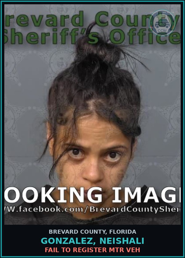 Booking mugshot of Gonzalez, Neishali in Brevard County