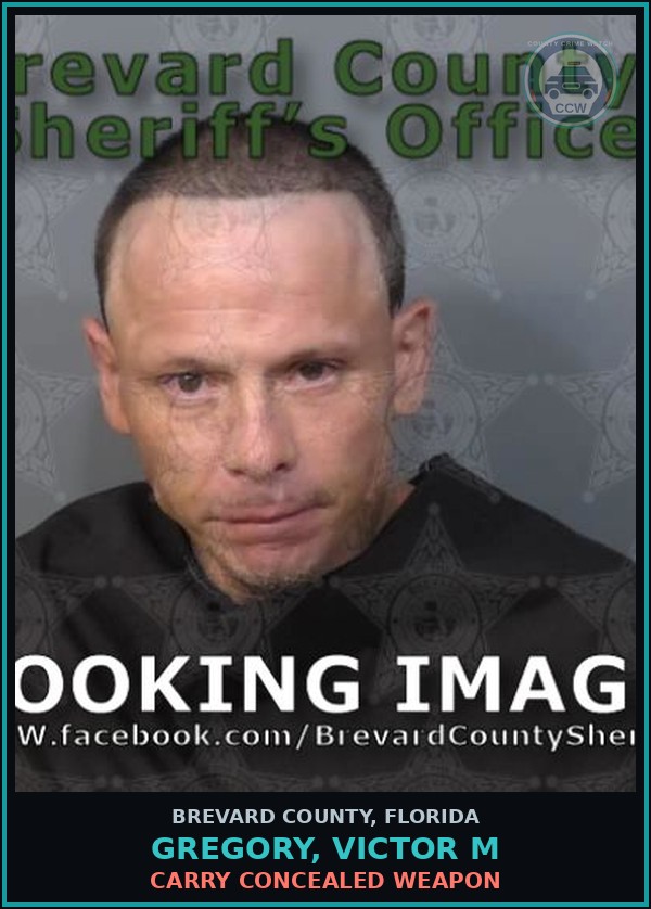 Booking mugshot of Gregory, Victor M in Brevard County