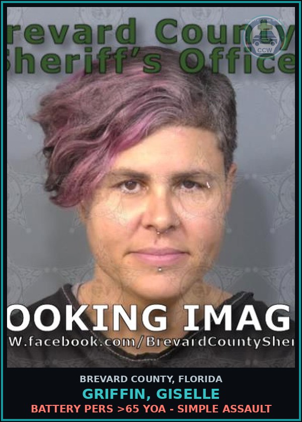 Booking mugshot of GRIFFIN, GISELLE in Brevard County