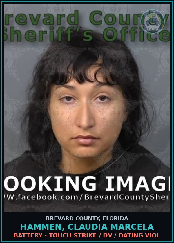 Booking mugshot of HAMMEN, CLAUDIA MARCELA in Brevard County