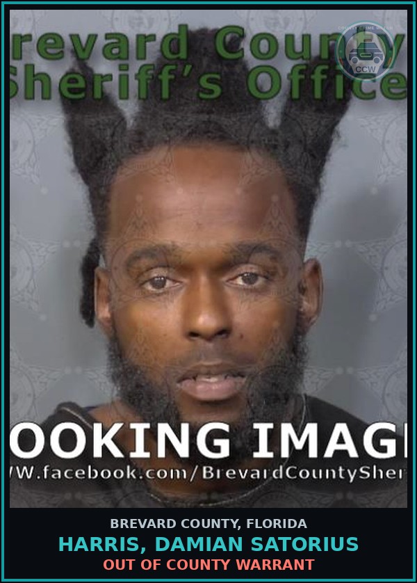 Booking mugshot of HARRIS, DAMIAN SATORIUS in Brevard County