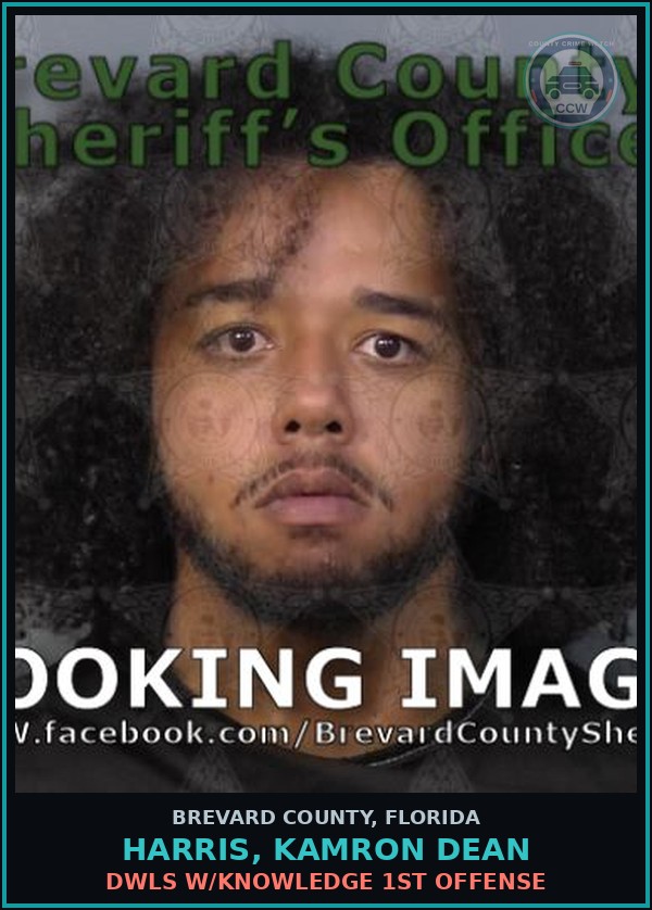 Booking mugshot of HARRIS, KAMRON DEAN in Brevard County