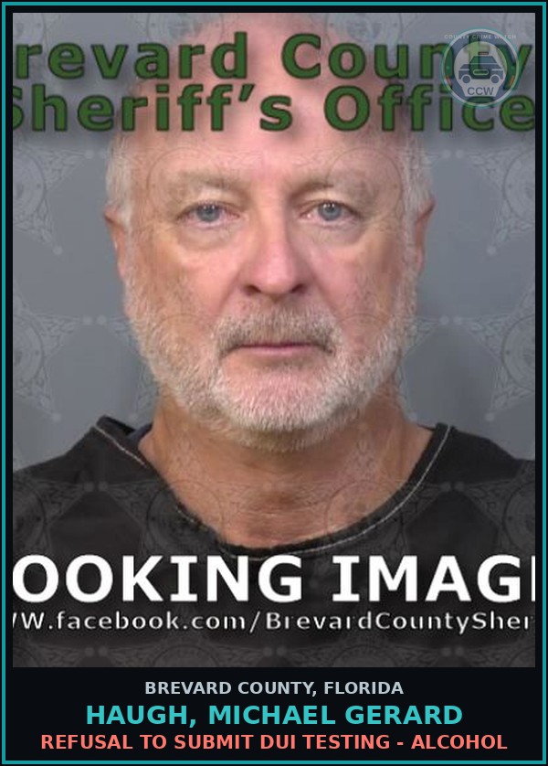 Booking mugshot of HAUGH, MICHAEL GERARD in Brevard County