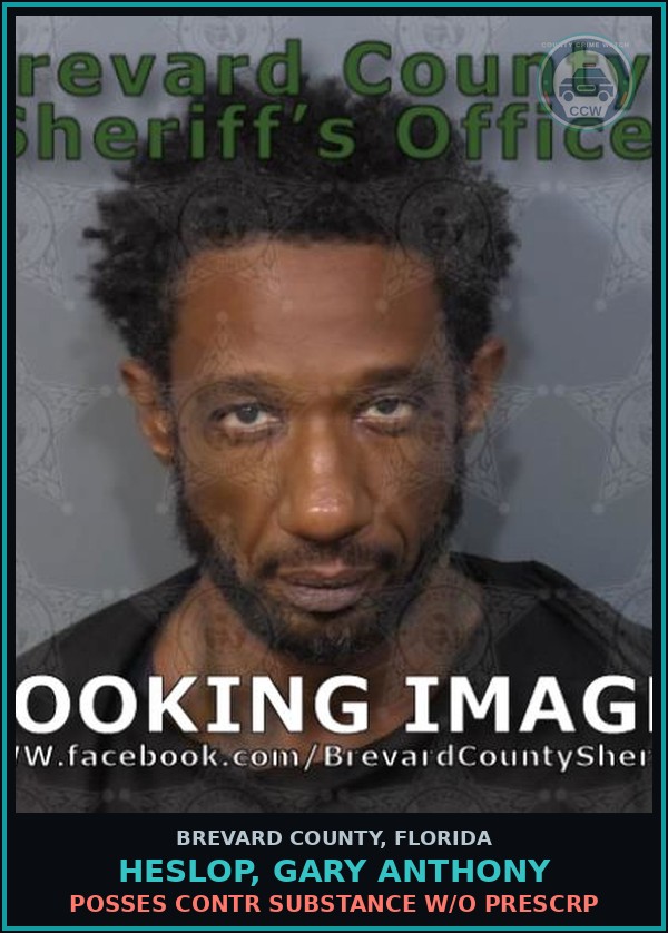 Booking mugshot of HESLOP, GARY ANTHONY in Brevard County