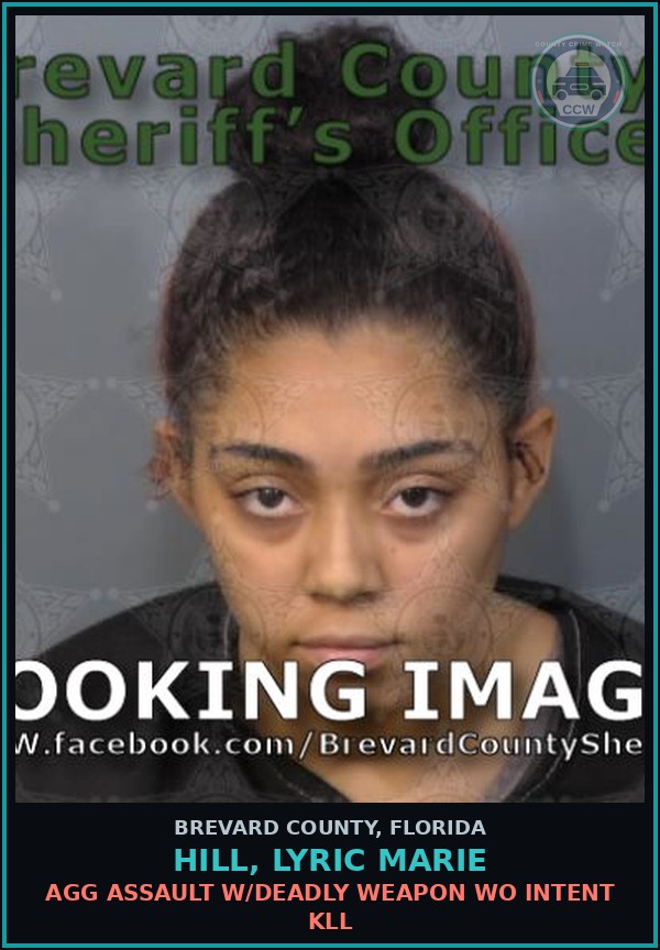 Booking mugshot of Hill, Lyric Marie in Brevard County