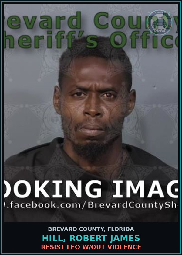 Booking mugshot of Hill, Robert James in Brevard County