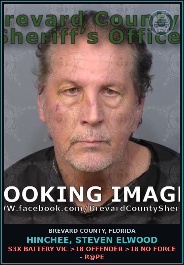 Booking mugshot of HINCHEE, STEVEN ELWOOD in Brevard County