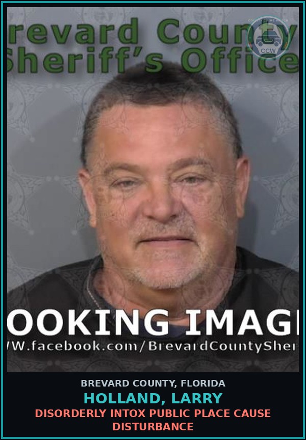Booking mugshot of HOLLAND, LARRY in Brevard County