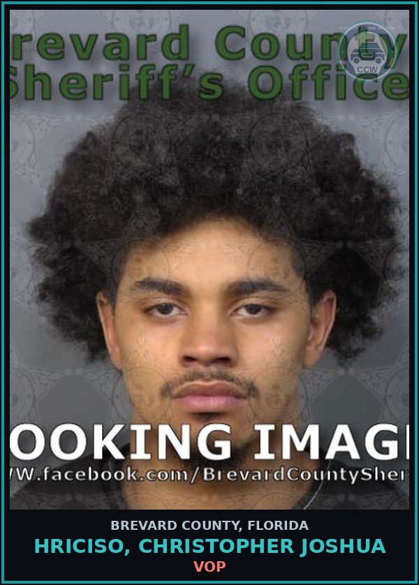 Booking mugshot of Hriciso, Christopher Joshua in Brevard County