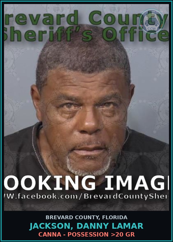 Booking mugshot of Jackson, Danny Lamar in Brevard County