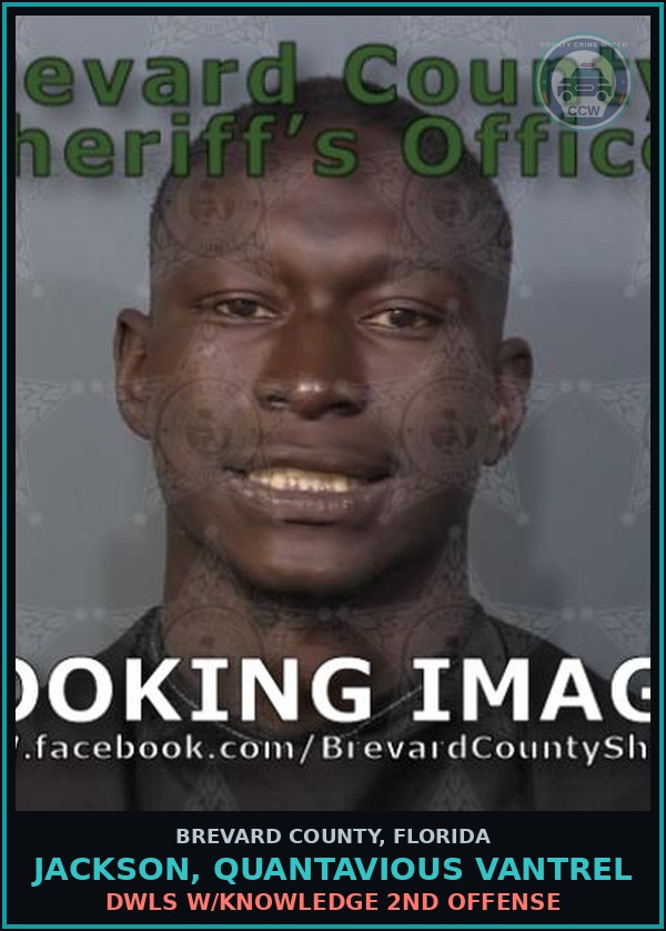 Booking mugshot of Jackson, Quantavious Vantrel in Brevard County