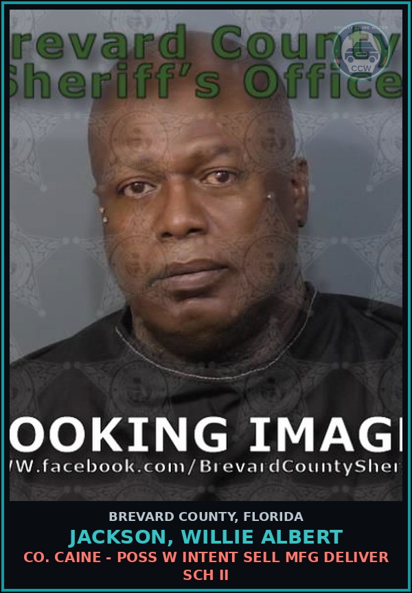 Booking mugshot of JACKSON, WILLIE ALBERT in Brevard County