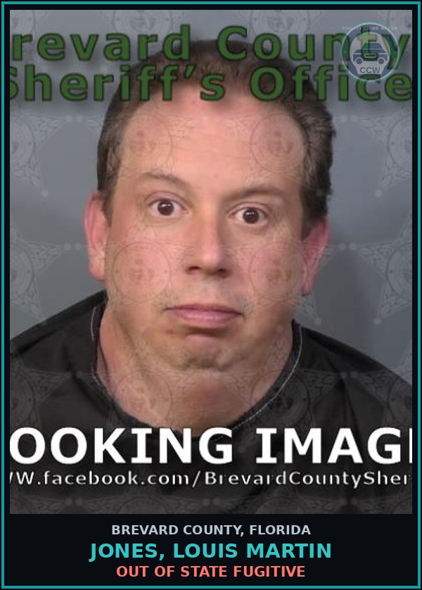 Booking mugshot of JONES, LOUIS MARTIN in Brevard County