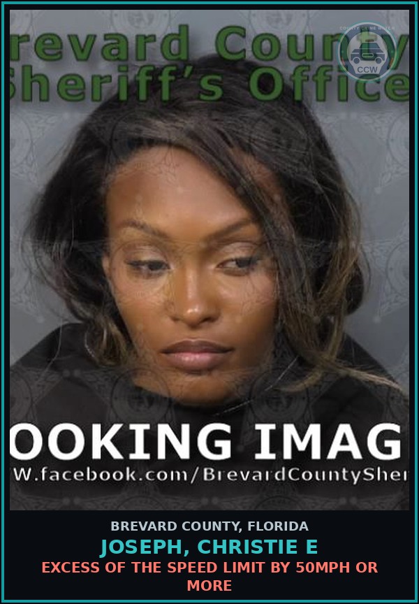 Booking mugshot of JOSEPH, CHRISTIE E in Brevard County