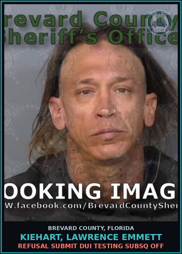 Booking mugshot of Kiehart, Lawrence Emmett in Brevard County