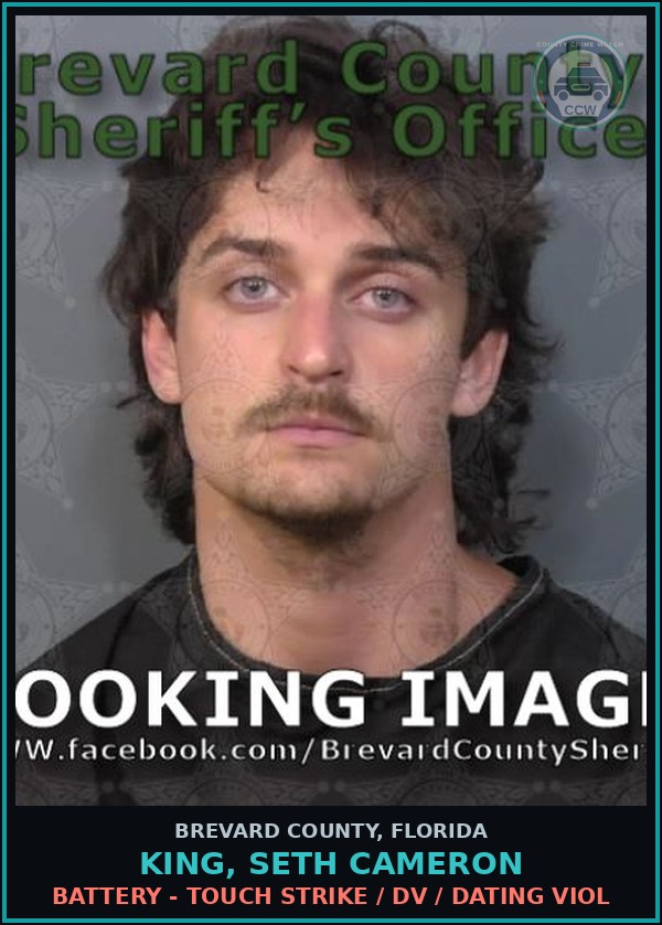 Booking mugshot of KING, SETH CAMERON in Brevard County