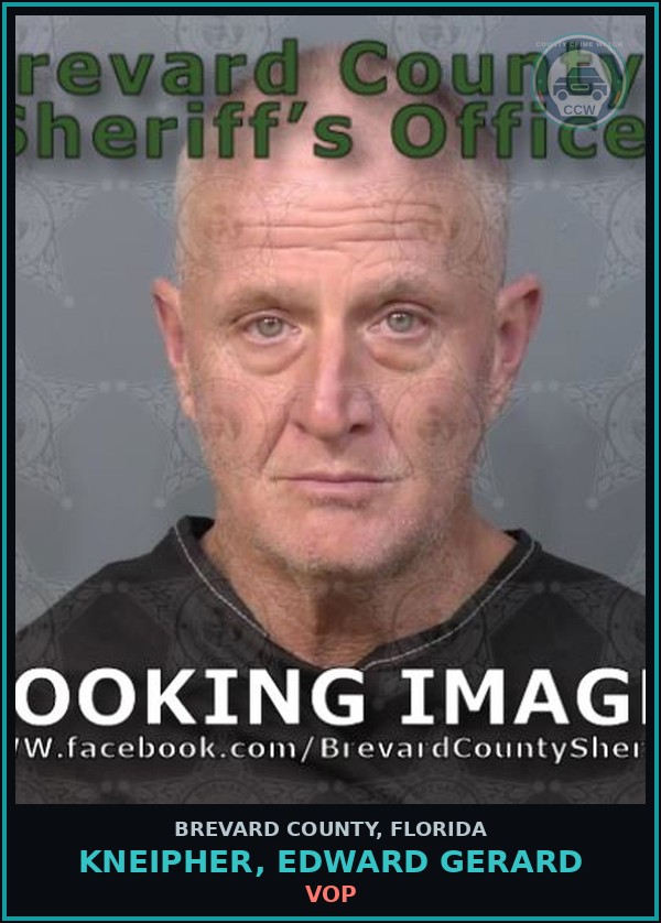 Booking mugshot of Kneipher, Edward Gerard in Brevard County
