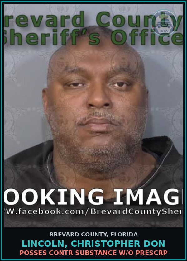 Booking mugshot of Lincoln, Christopher Don in Brevard County