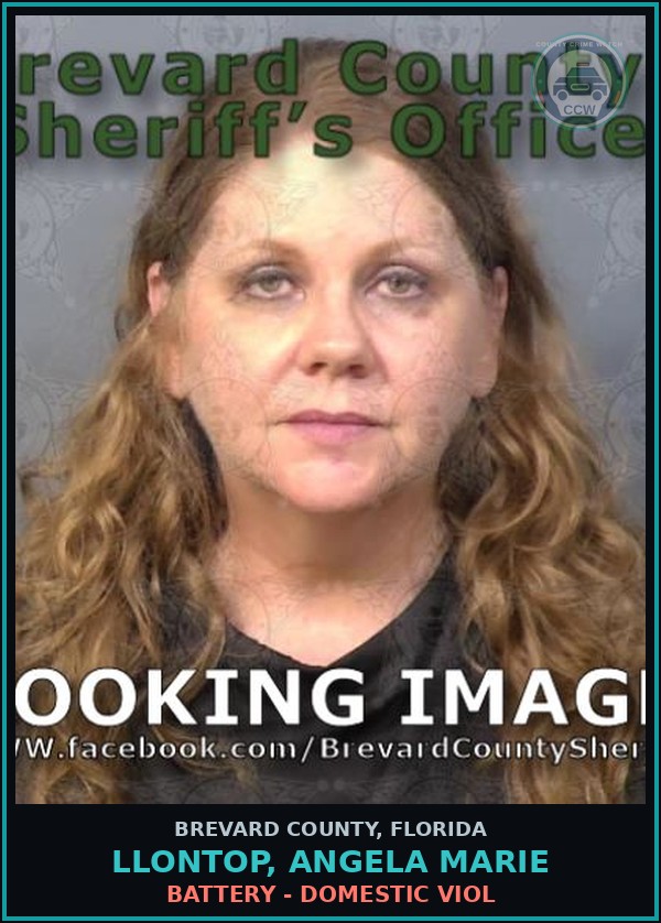 Booking mugshot of LLONTOP, ANGELA MARIE in Brevard County