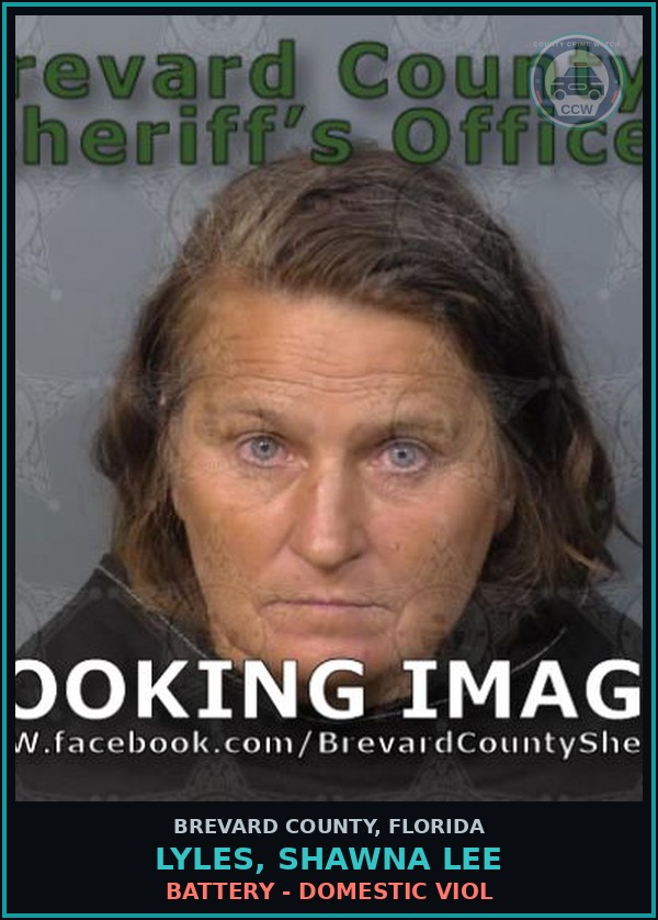 Booking mugshot of LYLES, SHAWNA LEE in Brevard County