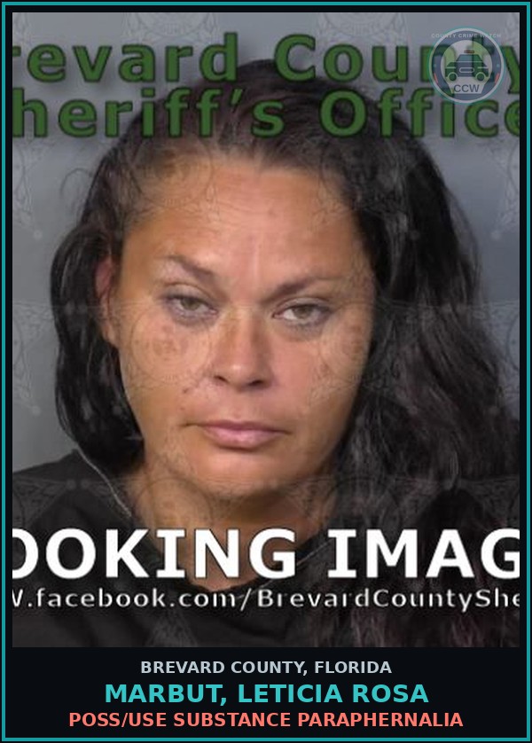 Booking mugshot of MARBUT, LETICIA ROSA in Brevard County