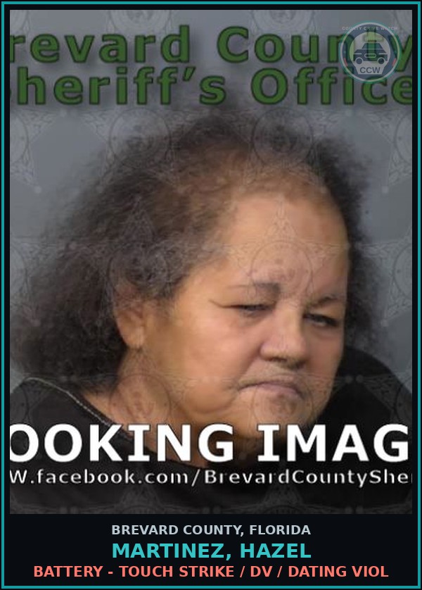 Booking mugshot of Martinez, Hazel in Brevard County