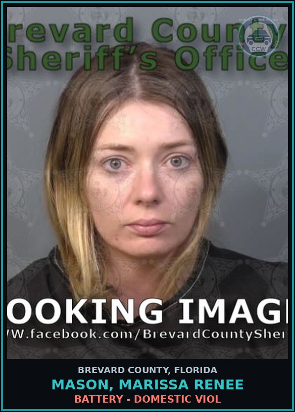 Booking mugshot of MASON, MARISSA RENEE in Brevard County