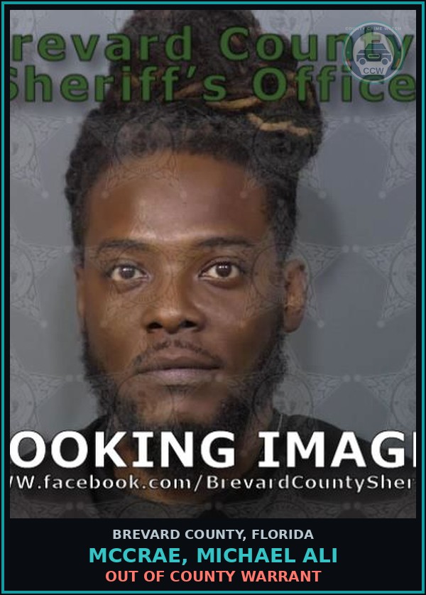 Booking mugshot of Mccrae, Michael Ali in Brevard County