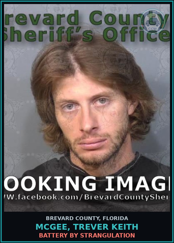 Booking mugshot of MCGEE, TREVER KEITH in Brevard County