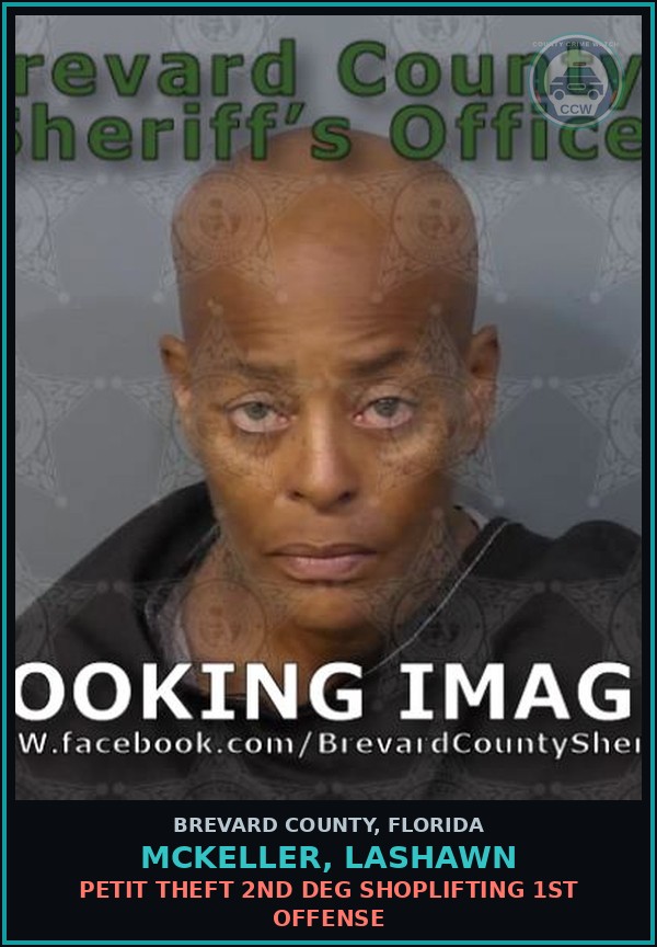 Booking mugshot of McKeller, Lashawn in Brevard County