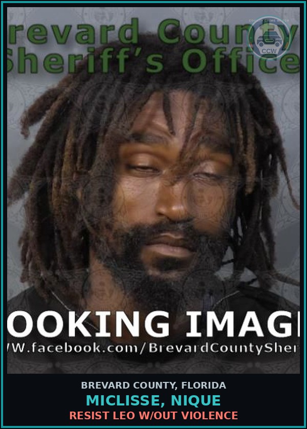 Booking mugshot of MICLISSE, NIQUE in Brevard County