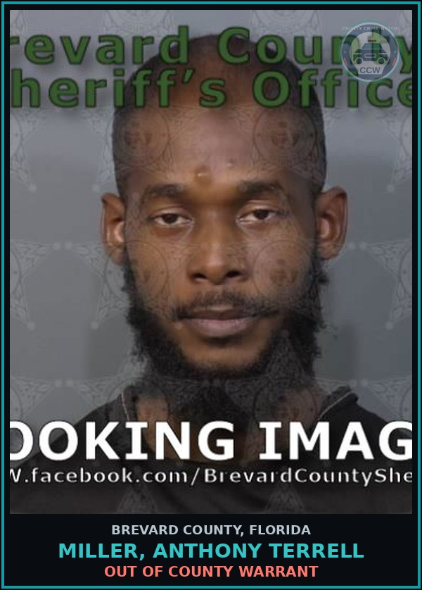 Booking mugshot of MILLER, ANTHONY TERRELL in Brevard County