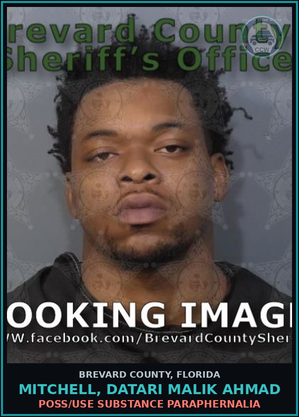 Booking mugshot of MITCHELL, DATARI MALIK AHMAD in Brevard County