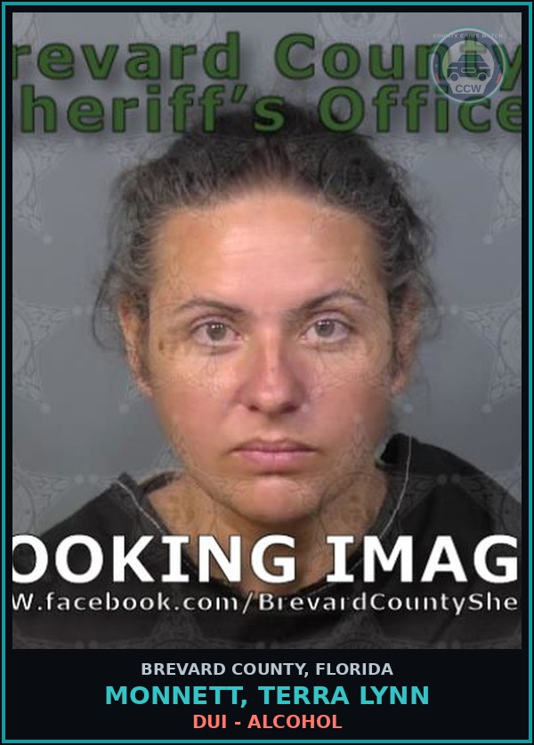 Booking mugshot of MONNETT, TERRA LYNN in Brevard County