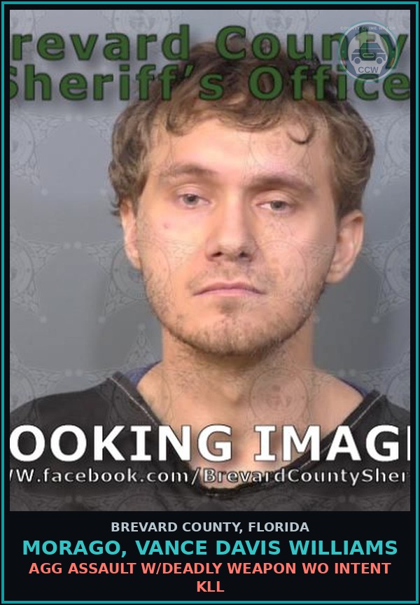 Booking mugshot of MORAGO, VANCE DAVIS WILLIAMS in Brevard County