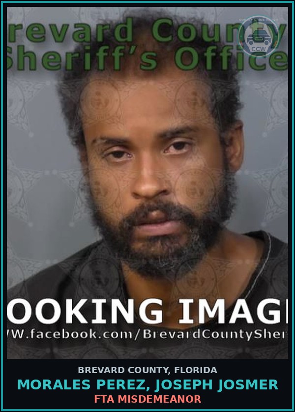 Booking mugshot of Morales Perez, Joseph Josmer in Brevard County
