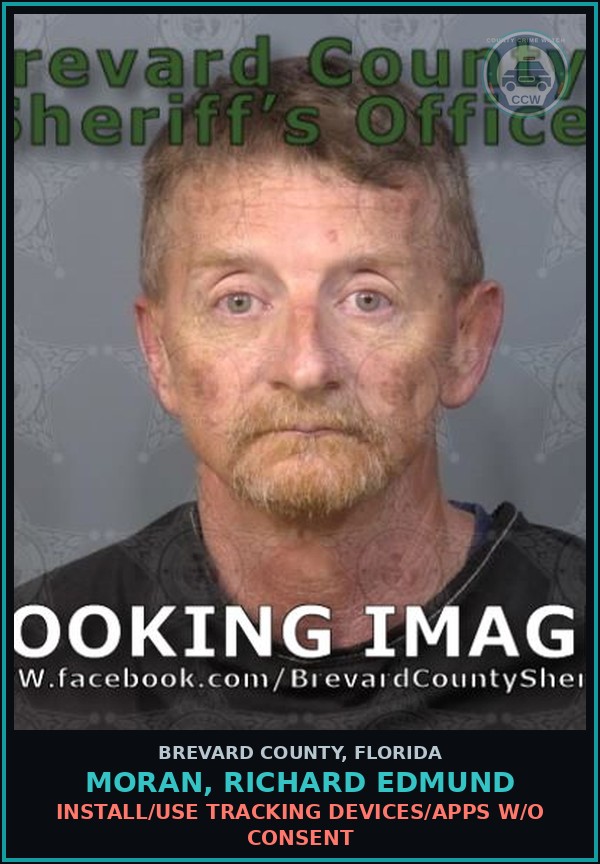 Booking mugshot of MORAN, RICHARD EDMUND in Brevard County