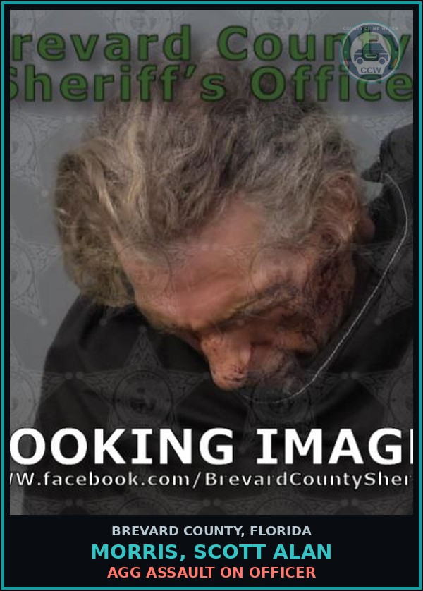 Booking mugshot of MORRIS, SCOTT ALAN in Brevard County