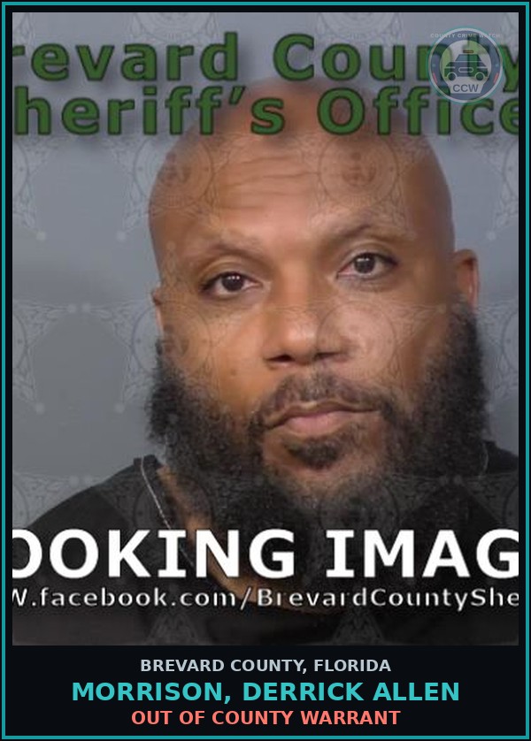 Booking mugshot of Morrison, Derrick Allen in Brevard County