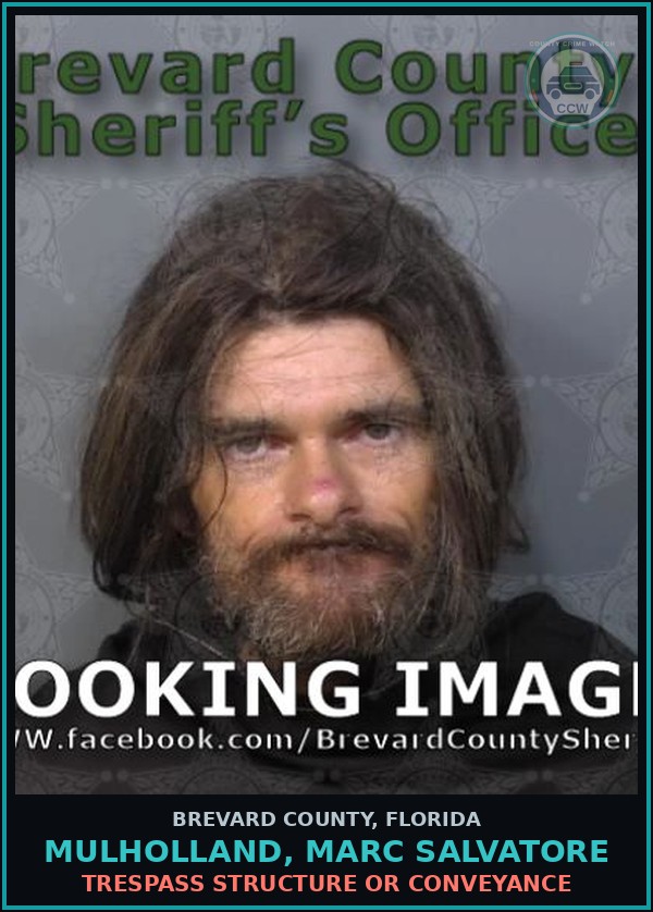Booking mugshot of MULHOLLAND, MARC SALVATORE in Brevard County