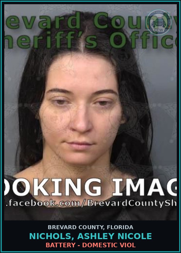 Booking mugshot of Nichols, Ashley Nicole in Brevard County