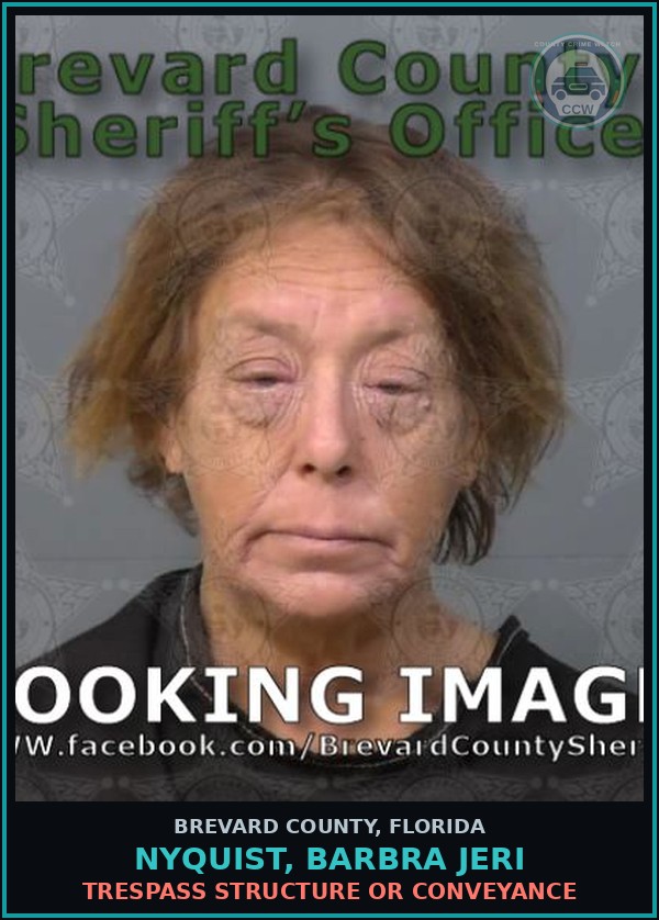 Booking mugshot of Nyquist, Barbra Jeri in Brevard County