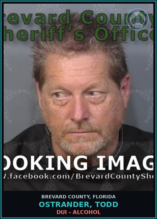 Booking mugshot of OSTRANDER, TODD in Brevard County