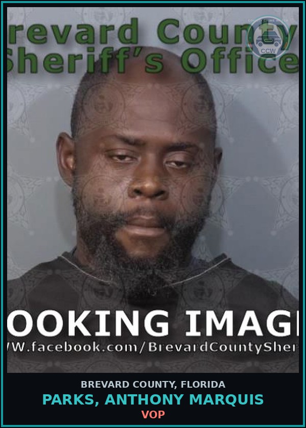 Booking mugshot of Parks, Anthony Marquis in Brevard County