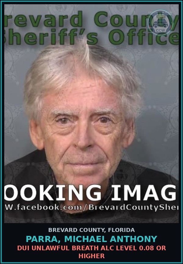 Booking mugshot of Parra, Michael Anthony in Brevard County