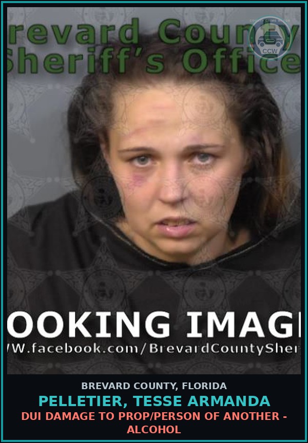 Booking mugshot of Pelletier, Tesse Armanda in Brevard County