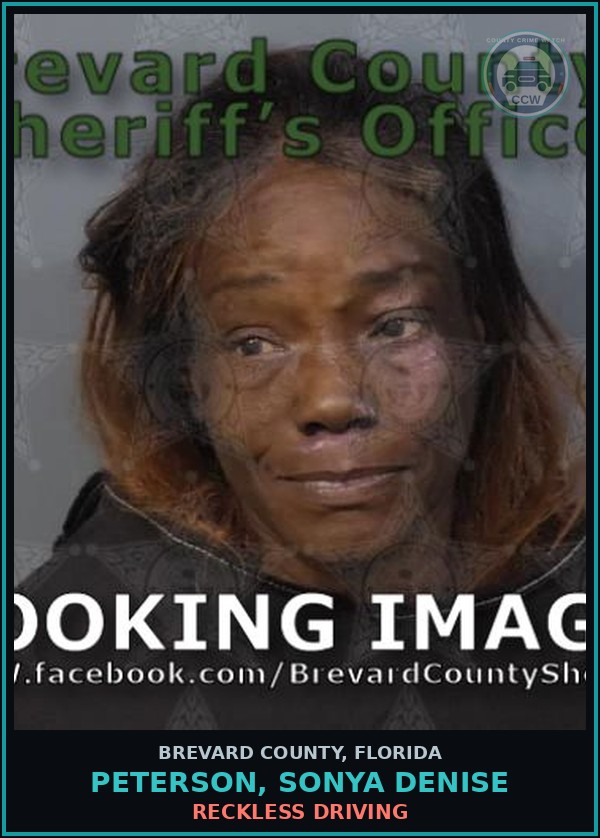 Booking mugshot of PETERSON, SONYA DENISE in Brevard County