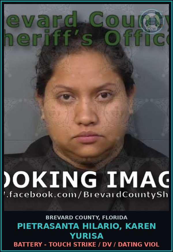 Booking mugshot of PIETRASANTA HILARIO, KAREN YURISA in Brevard County