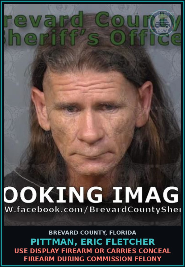 Booking mugshot of PITTMAN, ERIC FLETCHER in Brevard County